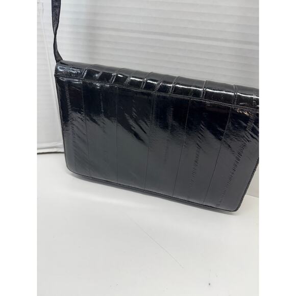 Vintage Black Eel Skin Purse with Adjustable and Removable Strap - Picture 6 of 8